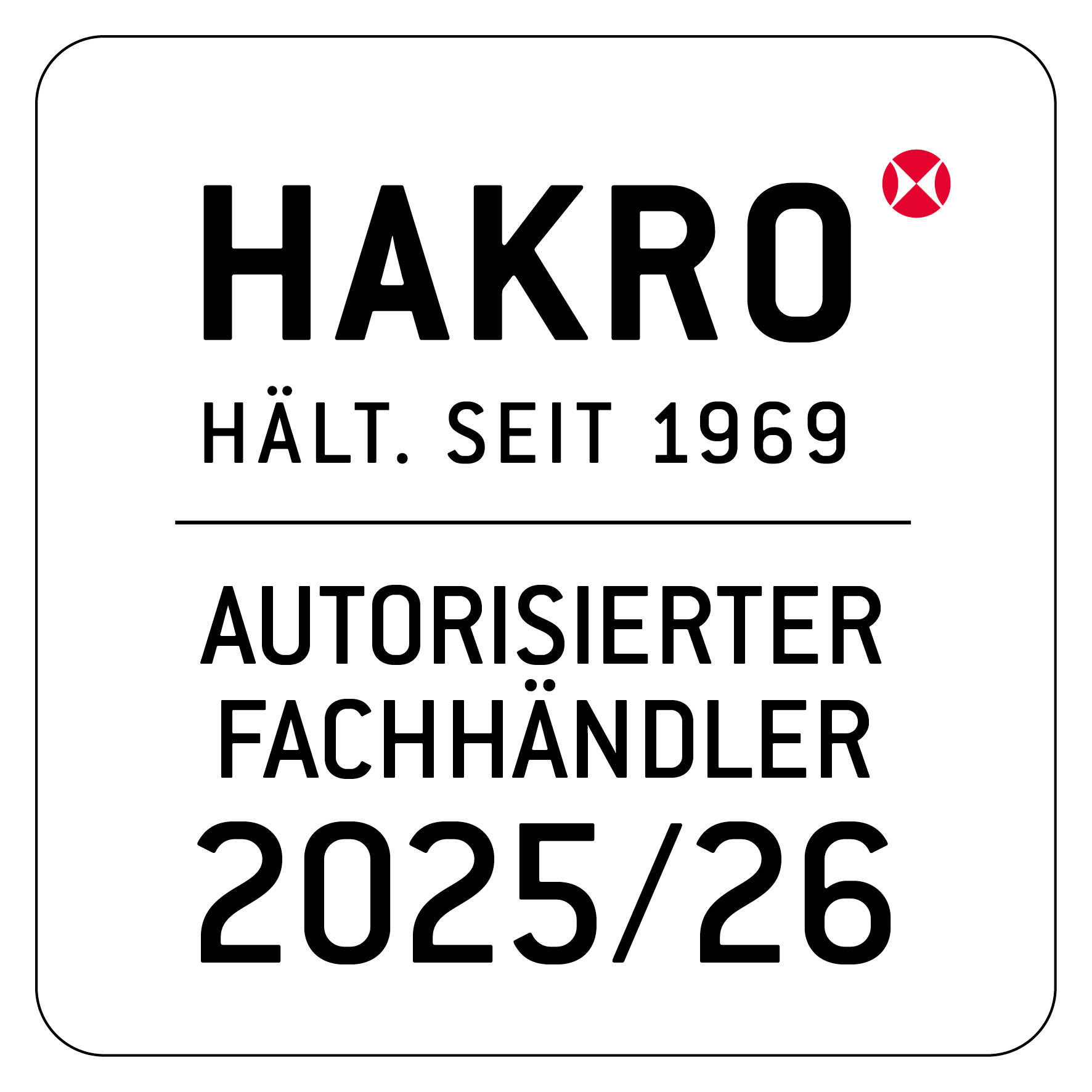 HAKRO Siegel Autorisierter Fachhändler 2025/26